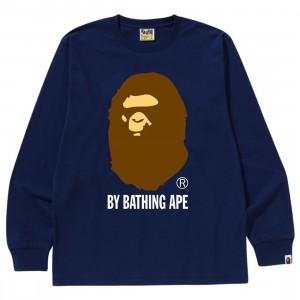 A Bathing Ape Men By Bathing Ape Long Sleeve Tee (navy)