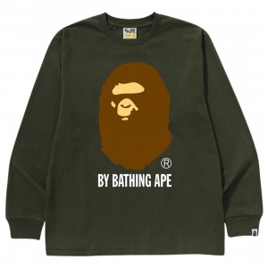 A Bathing Ape Men By Bathing Ape Long Sleeve Tee (olive / olive drab)