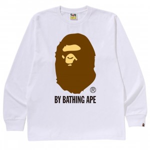 A Bathing Ape Men By Bathing Ape Long Sleeve Tee (white)