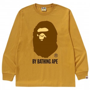 A Bathing Ape Men By Bathing Ape Long Sleeve Tee (yellow)