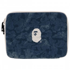A Bathing Ape Solid Camo Denim Tech Case (blue / light indigo)