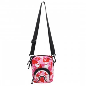 A Bathing Ape ABC Camo Shark Mini Bag (pink)