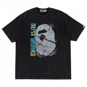 A Bathing Ape Men Garment Dye Relaxed Fit Tee (black)