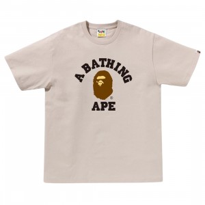A Bathing Ape Men College Tee (beige)