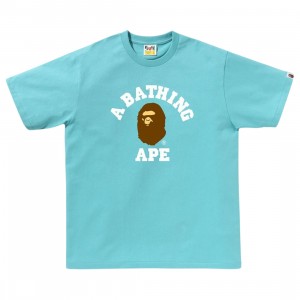 A Bathing Ape Men College Tee (blue)
