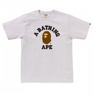 A Bathing Ape Men College Tee (gray)