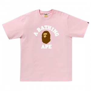 A Bathing Ape Men College Tee (pink)