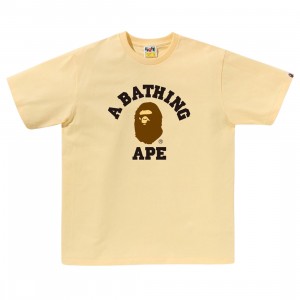 A Bathing Ape Men College Tee (yellow)
