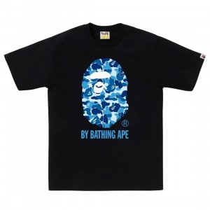 A Bathing Ape Men ABC Camo By Bathing Ape Tee (black / blue)