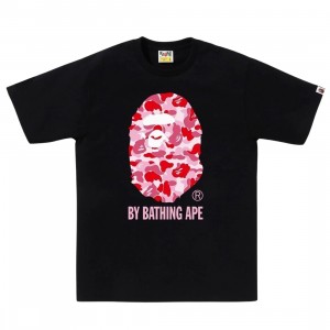 A Bathing Ape Men ABC Camo By Bathing Ape Tee (black / pink)