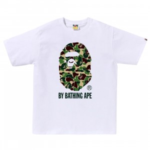A Bathing Ape Men ABC Camo By Bathing Ape Tee (white / green)