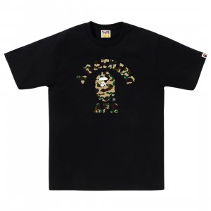 A Bathing Ape Men 1st Camo College Tee (black / yellow)