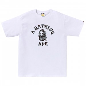 A Bathing Ape Men 1st Camo College Tee (white / gray)