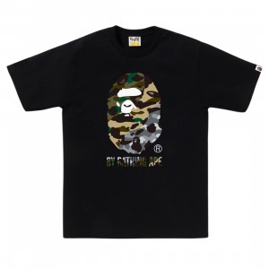 A Bathing Ape Men 1st Camo Crazy By Bathing Ape Tee (black)