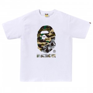 A Bathing Ape Men 1st Camo Crazy By Bathing Ape Tee (white)