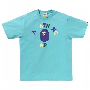 A Bathing Ape Men Colors College Tee (blue)