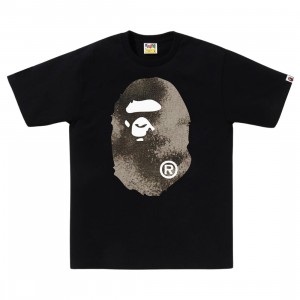 A Bathing Ape Men High Tone Bleach Big Ape Head Tee (black)