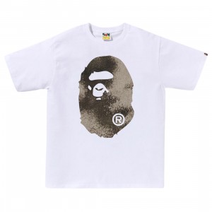 A Bathing Ape Men High Tone Bleach Big Ape Head Tee (white)
