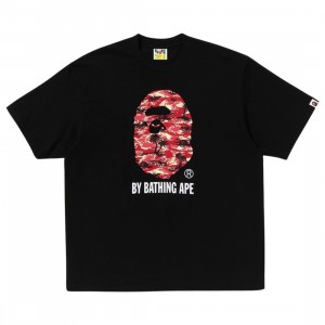 A Bathing Ape Men Palm Tree Camo By Bathing Ape Relaxed Fit Tee (black)