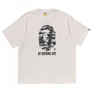 A Bathing Ape Men Palm Tree Camo By Bathing Ape Relaxed Fit Tee (ivory)