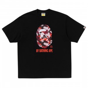 A Bathing Ape Men Map Camo By Bathing Ape Relaxed Fit Tee (black)