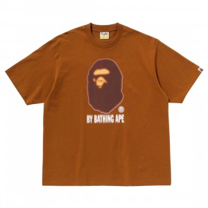 A Bathing Ape Men Blur By Bathing Ape Relaxed Fit Tee (beige)