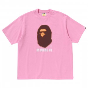 A Bathing Ape Men Blur By Bathing Ape Relaxed Fit Tee (pink)