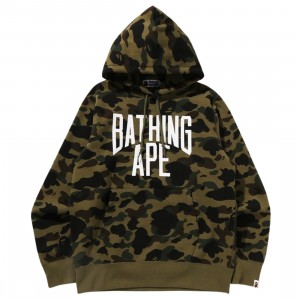 A Bathing Ape Men 1st Camo Pullover Hoodie (green)