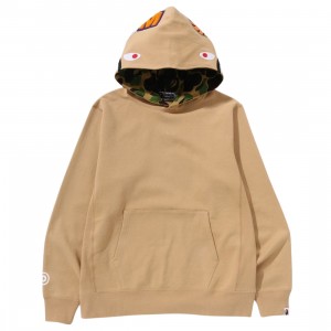 A Bathing Ape Men ABC Camo Shark Pullover Hoodie (beige)