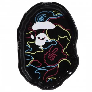 A Bathing Ape Neon Camo Ape Head Ashtray (black)