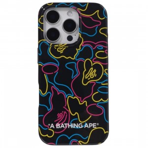 A Bathing Ape Neon Camo iPhone 16 Pro Case (black)