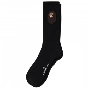 A Bathing Ape Men Balloon Yarn Ape Head Socks (black)