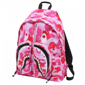 A Bathing Ape ABC Camo Shark Daypack (pink)