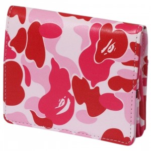 A Bathing Ape ABC Camo Coin Case (pink)