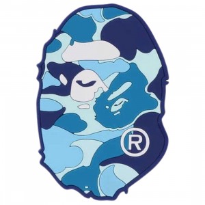 A Bathing Ape ABC Camo Ape Head Rubber Coaster (blue)