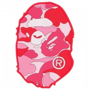 A Bathing Ape ABC Camo Ape Head Rubber Coaster (pink)