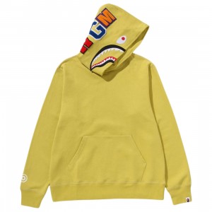A Bathing Ape Men Shark Pullover Hoodie (yellow)