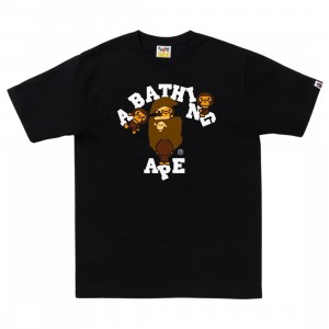 A Bathing Ape Men College Milo Tee (black)