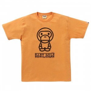 A Bathing Ape Men Classic Baby Milo Tee (orange)