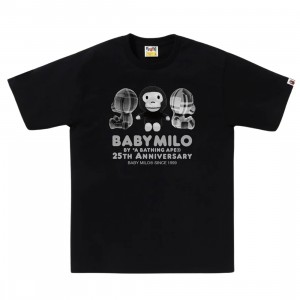 A Bathing Ape Men 25th Anniversary Plush Doll Tee (black)