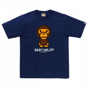 A Bathing Ape Men Baby Milo Tee (navy)