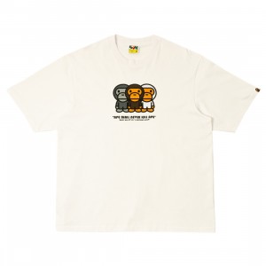 A Bathing Ape Men Bape Milo Relaxed Fit Tee (white)