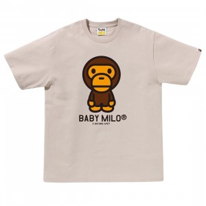 A Bathing Ape Men Baby Milo Tee (beige)