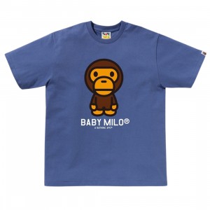 A Bathing Ape Men Baby Milo Tee (navy)