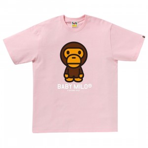 A Bathing Ape Men Baby Milo Tee (pink)