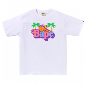 A Bathing Ape Men Colors Milo On Bape Summer Tee (white)