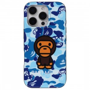 A Bathing Ape ABC Milo Camo iPhone 16 Pro Case (blue)
