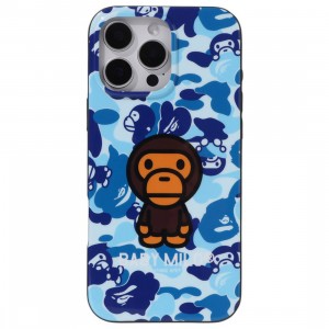 A Bathing Ape ABC Milo Camo iPhone 16 Pro Max Case (blue)