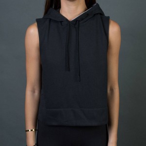 Adidas Women Sleeveless Pullover Hoodie (black)