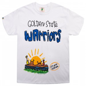 Cheap Cerbe Jordan Outlet x Initial D x NBA Men Warriors Doodle Tee (white)